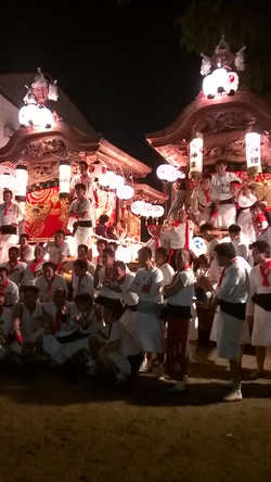 地元のお祭り＠交野　住吉神社、だんじりに乗る！