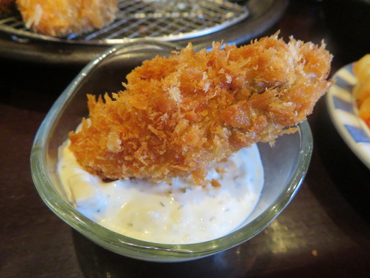 神戸・住吉　「とんかつ　ながた園」　カキフライが美味しい季節になりました！