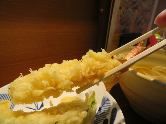 枚方・関西外大前　「うどん屋ろっか」　大阪好っきゃ麺７　その５　天ぷら冷やかけうどん！