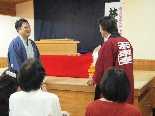 文化庁芸術大賞受賞記念の会でした。彩都木楽亭林家菊丸さんの会を開催。