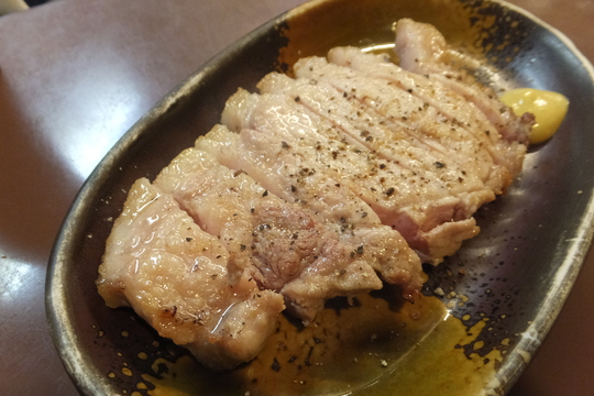 天満　「かんちゃん」　六白黒豚ロースステーキがメッチャ旨い！