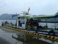 岡山・日生　「ひなせ牡蠣」　船で牡蠣漁を見学させて頂きました
